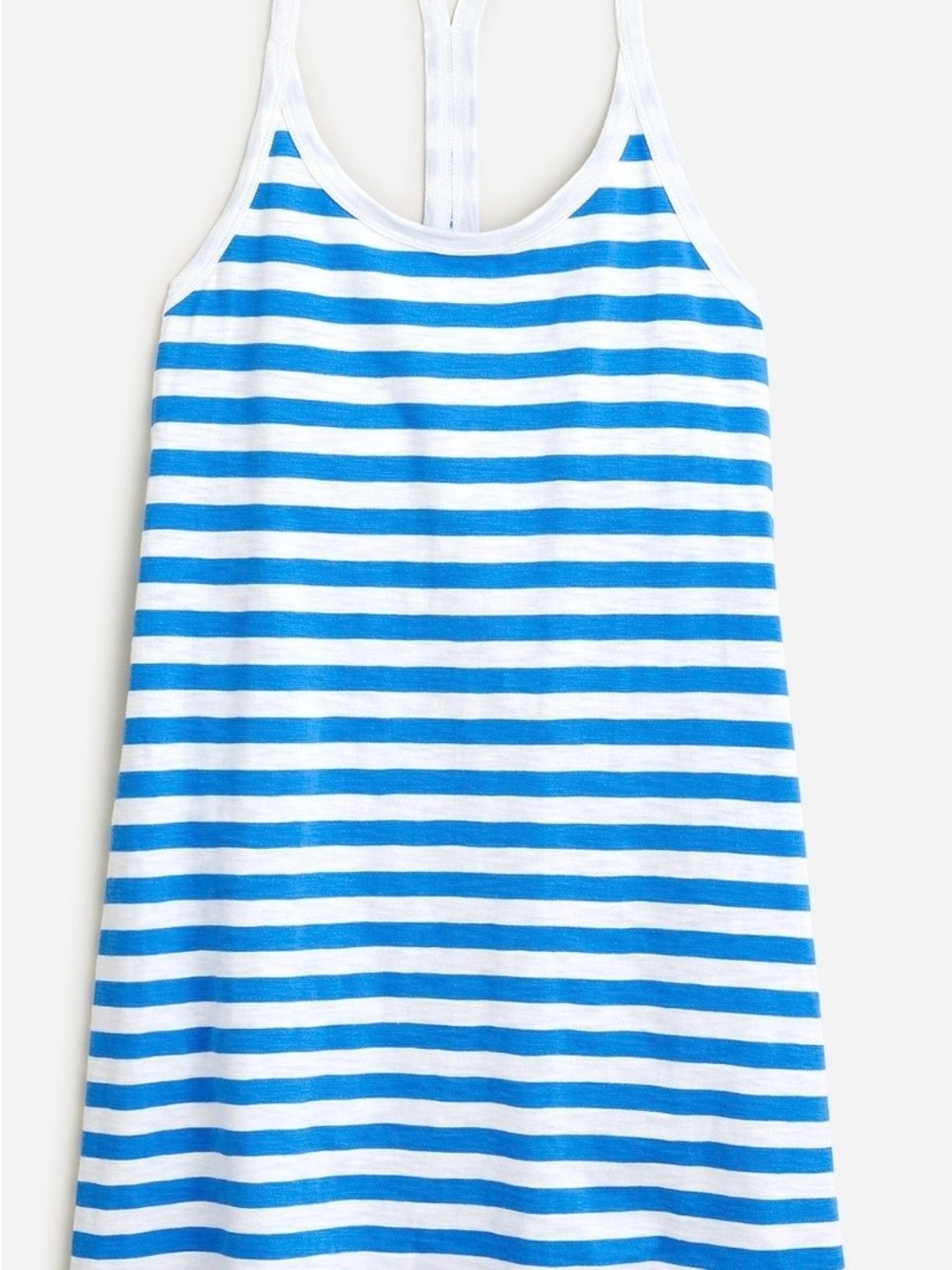 Blue and White Striped Tank Dress
